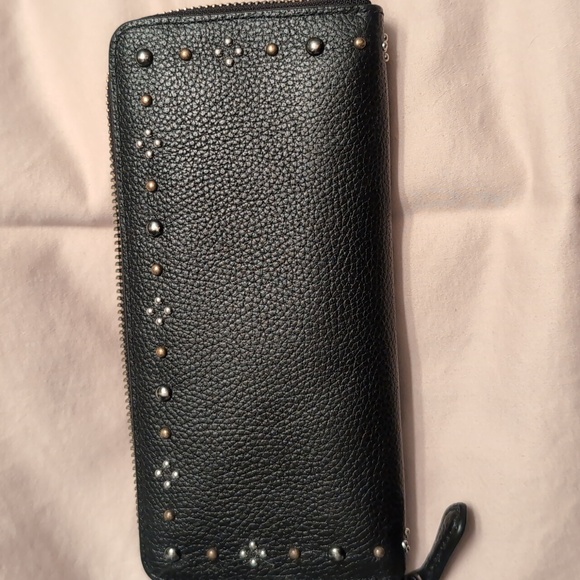 Coach Leather Rivet Accordian Wallet - Picture 2 of 7